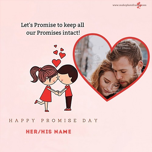 Name Added Promise Day Photo Frame Download