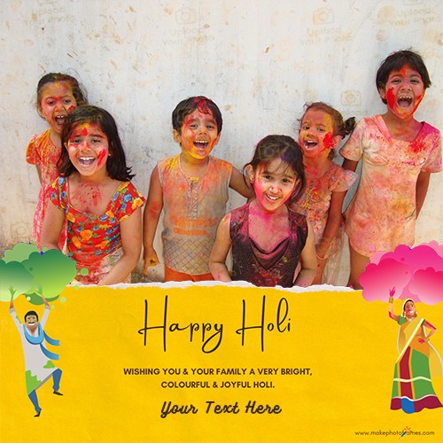Create Personalized Holi 2025 Photo Frames With Name