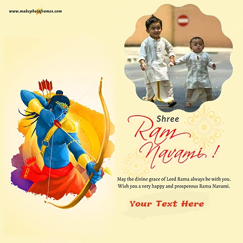 Write Name On Happy Ram Navami 2025 Wishes Pictures Frame