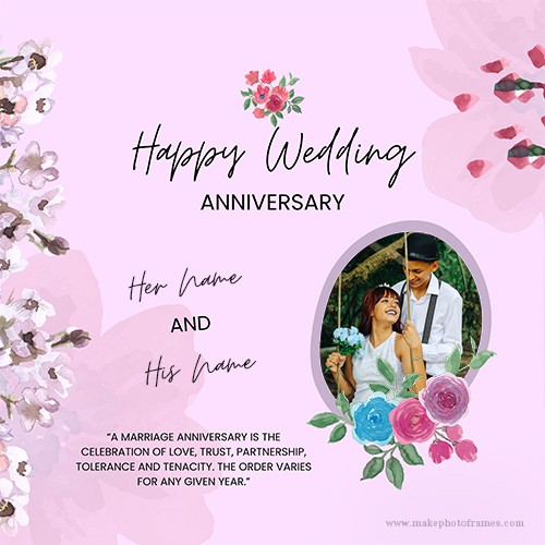 Free Online Anniversary Card With Name And Photo