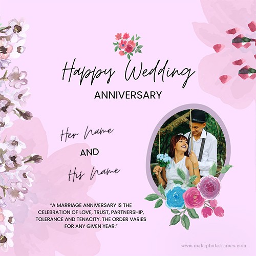 Free Online Anniversary Card With Name And Photo
