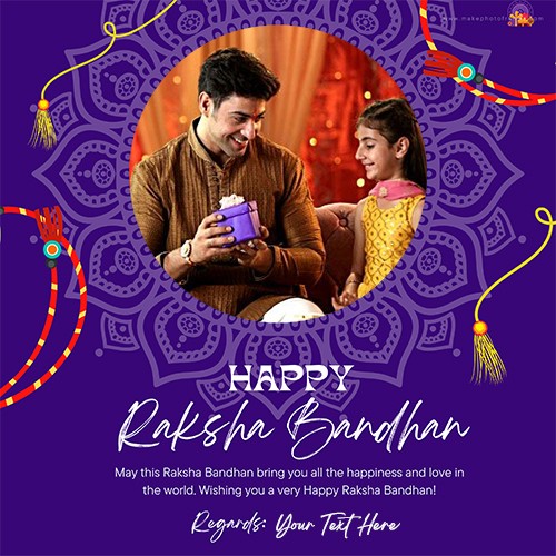 Happy Raksha Bandhan Rakhi 2025 Wishes Card Edit Name And Photo
