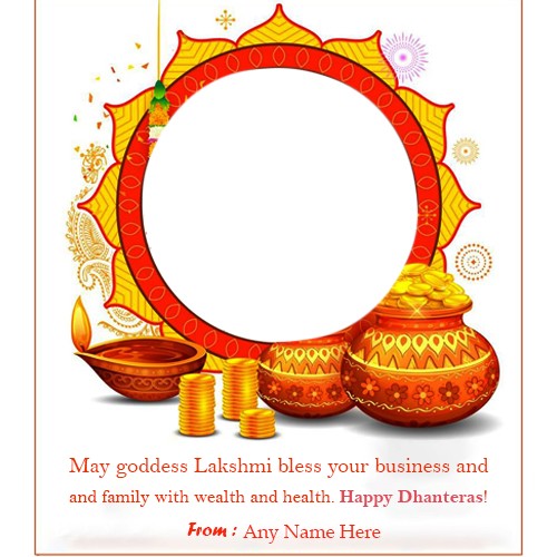 Write Name On Happy Dhanteras 2025 Photo Editor