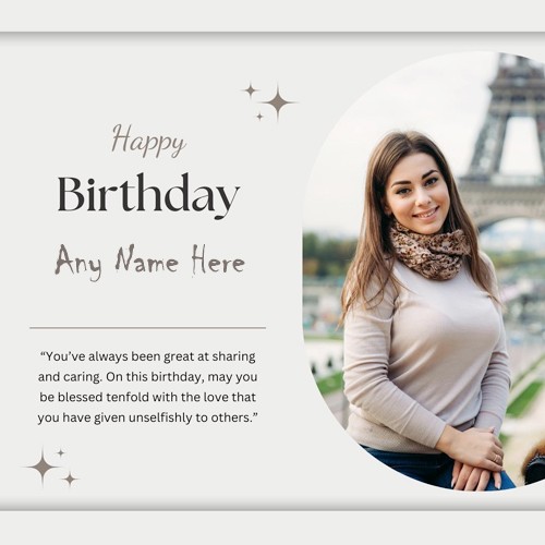 Happy Birthday Greeting Card Photo Frame Editor