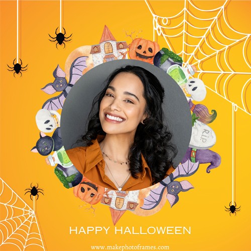 Halloween Frame Facebook Profile Picture With Photo Maker