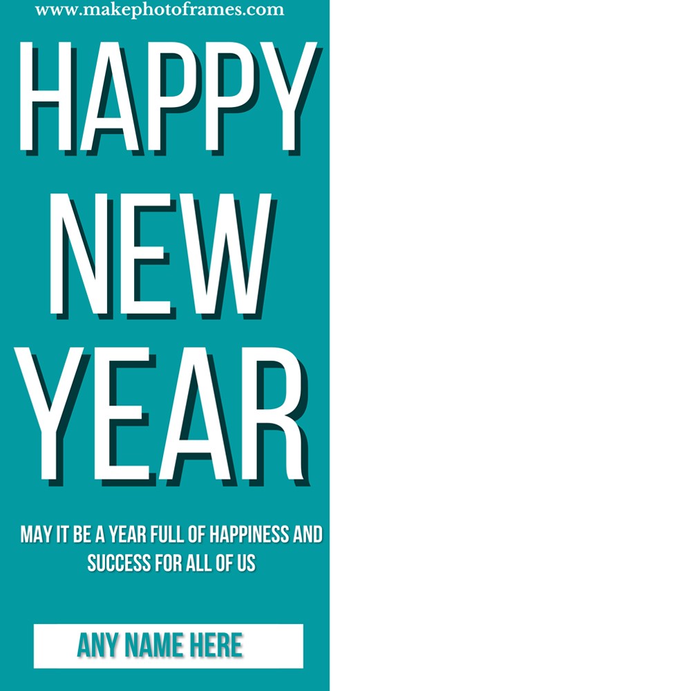 Happy New Year 2025 Wishes Photo Frame With Name