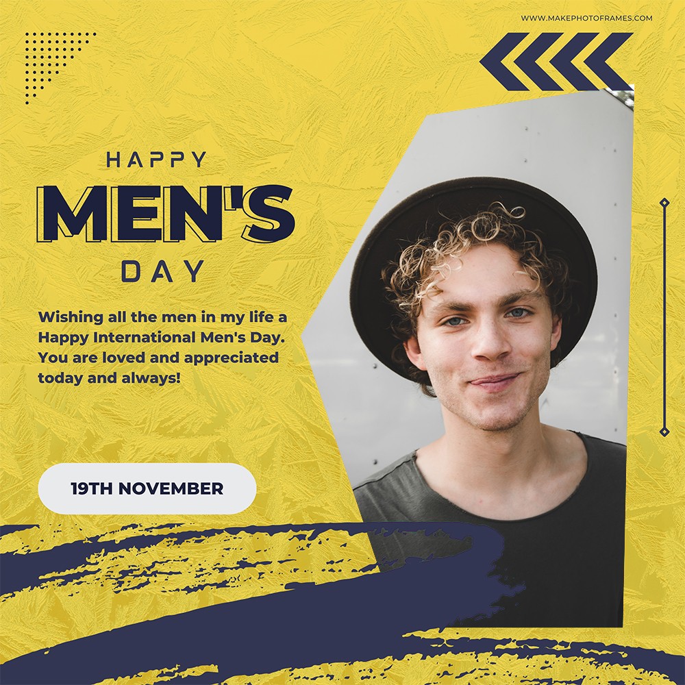 International Men's Day 2025 Card With Photo Edit Frame