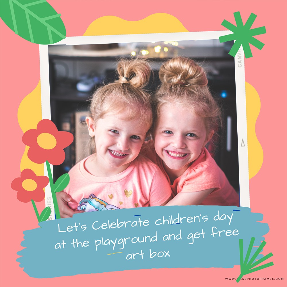 Happy Children's Day 2025 Card Design Online With Photo Maker