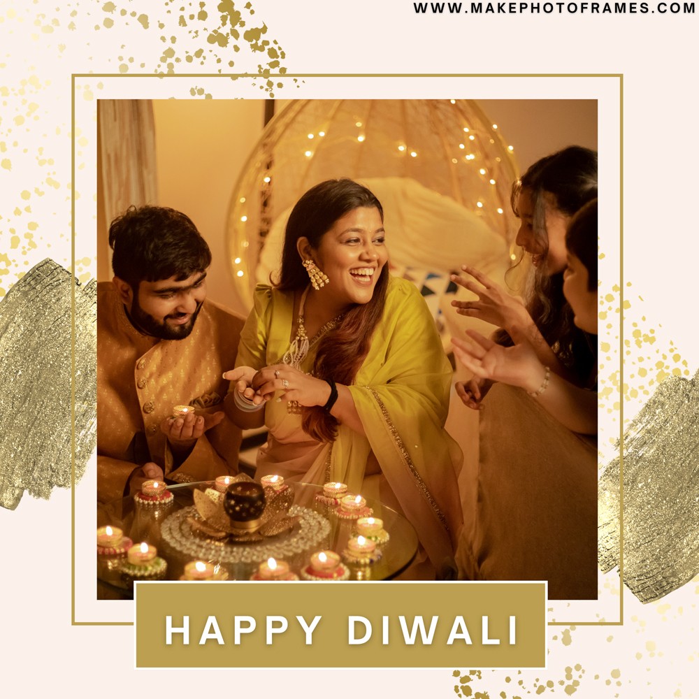 Happy Diwali 2025 Images With Family Photo Frame Download