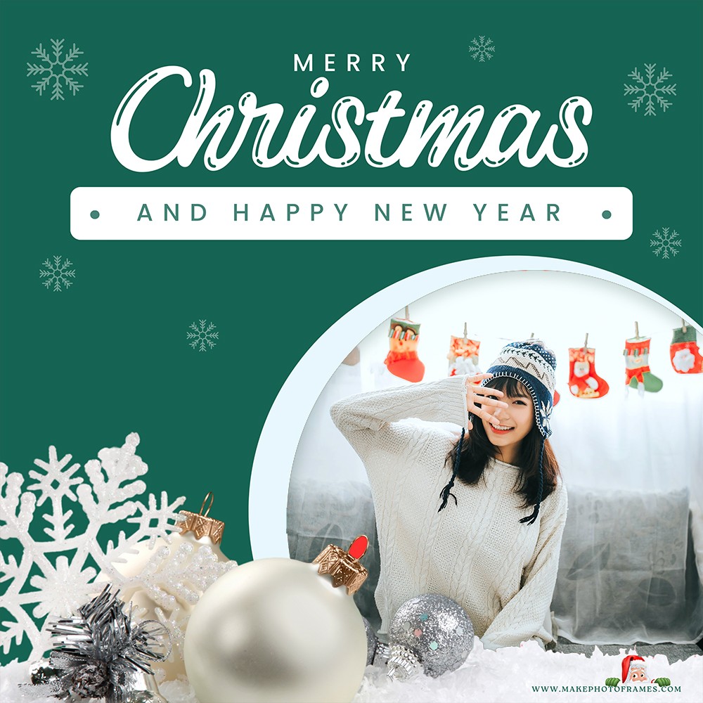 Merry Christmas And Happy New Year Photo Frame In Advance Free Download