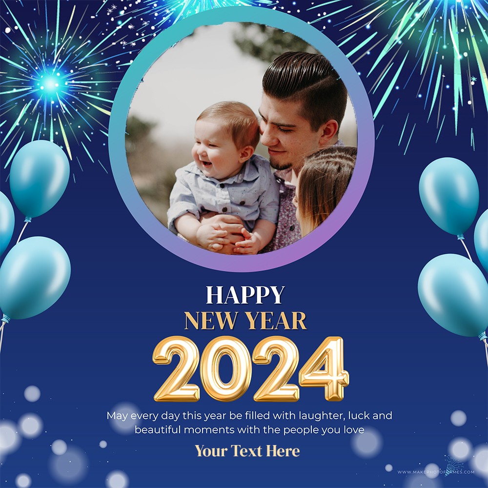 Happy New Year 2024 With Photo And Name In English