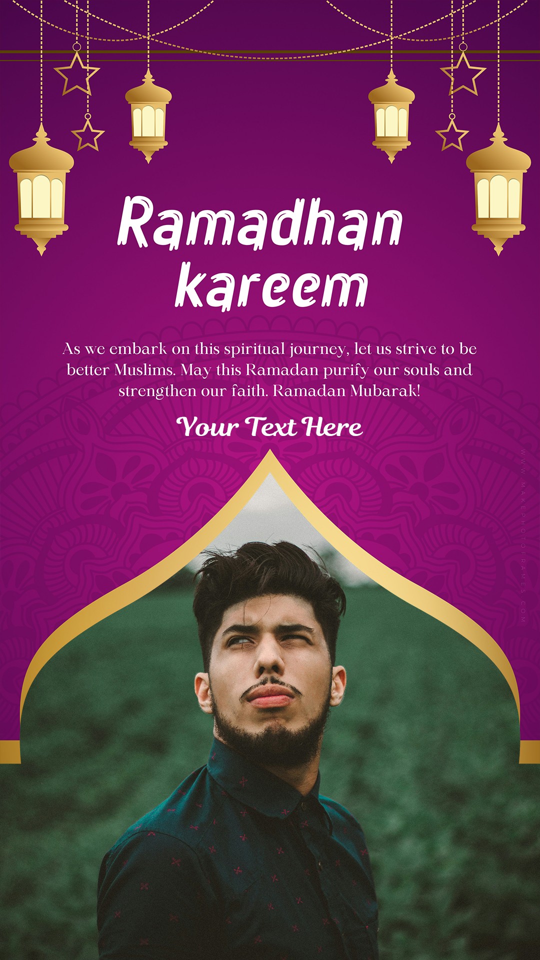 Ramadan 2025 Wishes For Instagram Story Photo Frame With Name