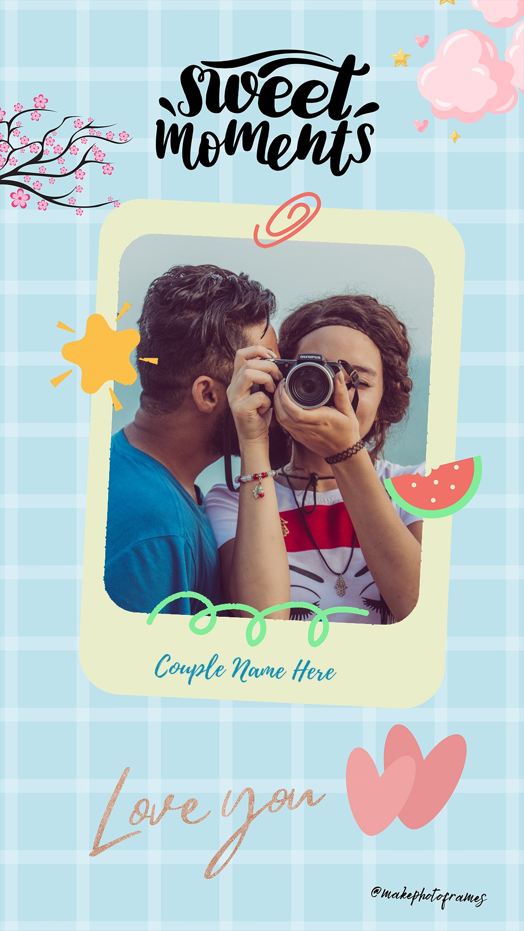 Happy Love Card Latest Photo Frame With Name
