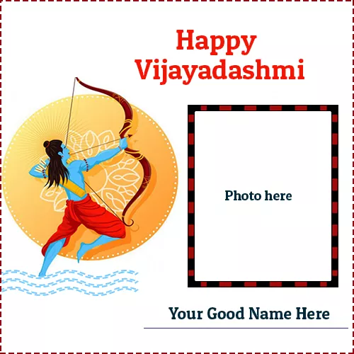 Vijayadashami 2023 Wishes Photo Frame With Name