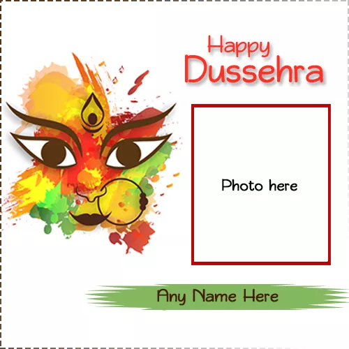 Dussehra 2023 Wishes Photo Frame With Name