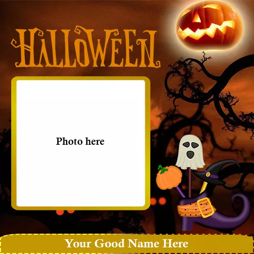 Halloween Day 2023 Picture Frame With Name