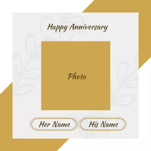 Beautiful Anniversary Photo Frames With Your Name Editing