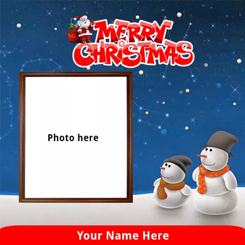 Merry Christmas 2023 Santa Claus Photo With Own Name