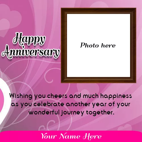 Create Wedding Anniversary Card With Photo Online