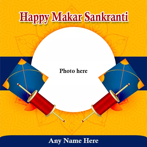 Write Name On Happy Uttarayan 2024 Photo Download