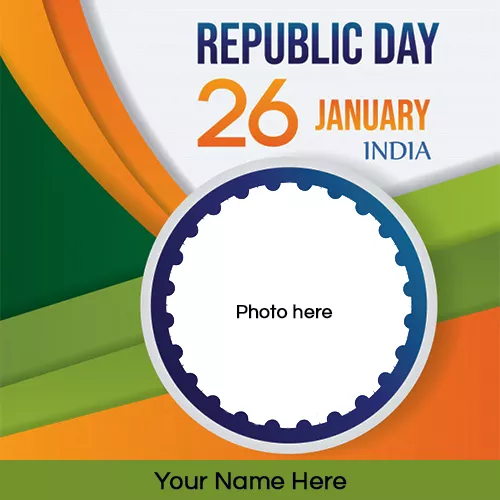 Happy Republic Day 2023 Wishing Photo Card With Name