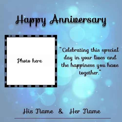 Create Your Name On Anniversary Card With Photo Free