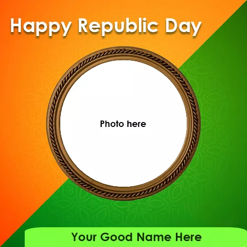 Happy Republic Day 2023 Photo Frame With Name
