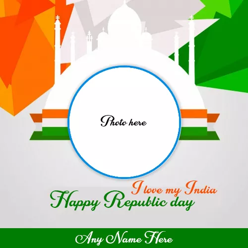 Write Name On I Love My India Republic Day 2023 Photo