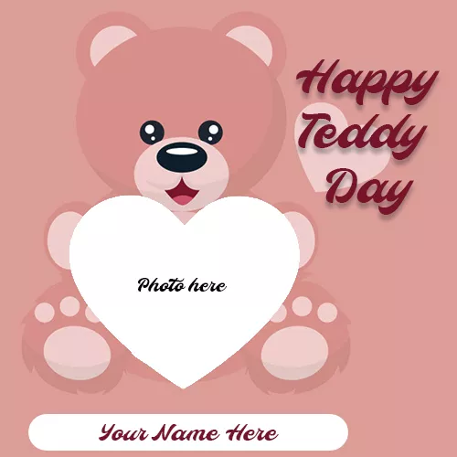 10th February 2023 Teddy Day Photo Frame With Name