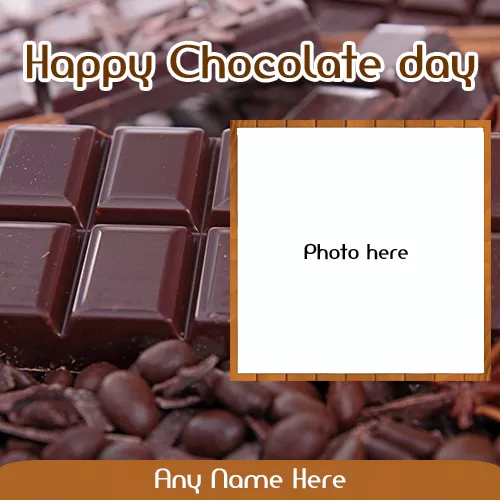 Happy Chocolate Day 2023 Photo Card With Name