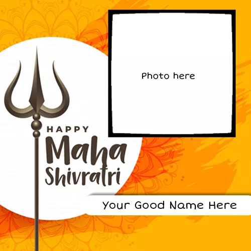 Mahashivratri 2023 Photo Card With Name