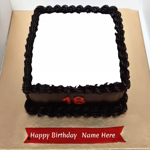 18th Birthday Cake With Name And Photo