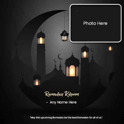 Ramadan Mubarak 2023 Card Photo With Name Editor