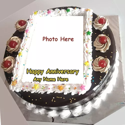 Marriage Anniversary Cake With Name And Photo Editor Online