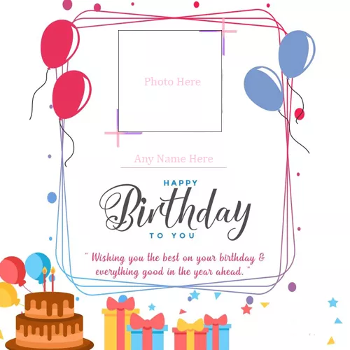 Birthday Card With Name And Photo Generator