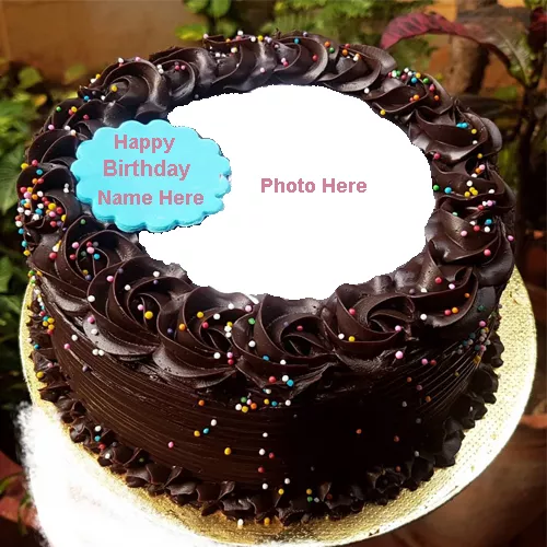 Make Name On Birthday Cake Frame With Photo