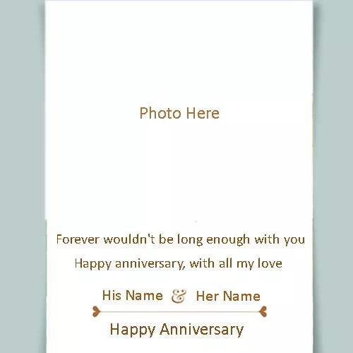 Anniversary Card With Photo And Name Generator