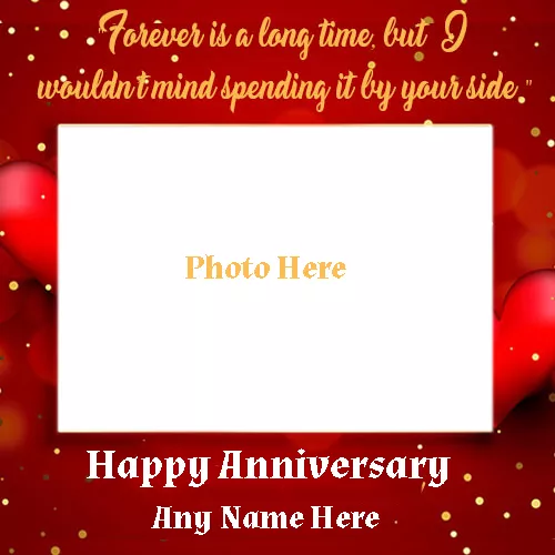 Anniversary Card With Photo And Name Free