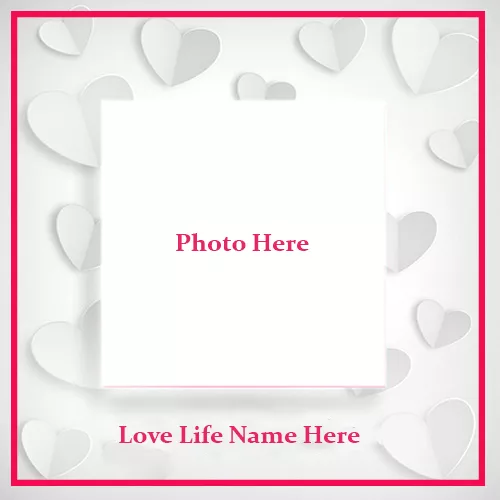 Write Name On Love Photo Frame