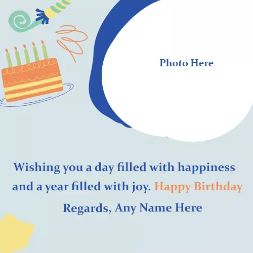 Create Name And Picture On Birthday Card Frame