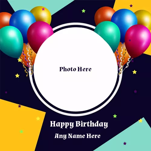 Create Name On Birthday Card Photo Frame