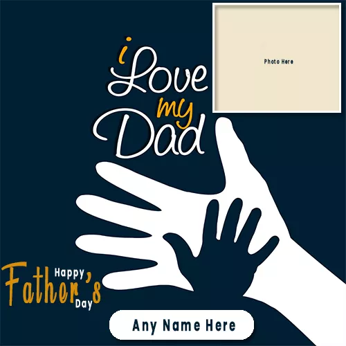 Happy Fathers Day 2024 Card Photo Frame With Name