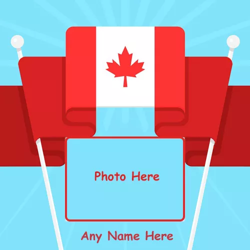 Canada Day Photo Frame With Name
