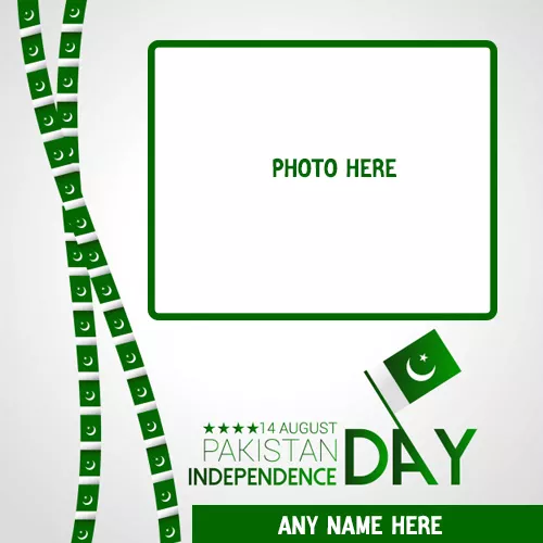 14 August Independence Pictures Frame With Name