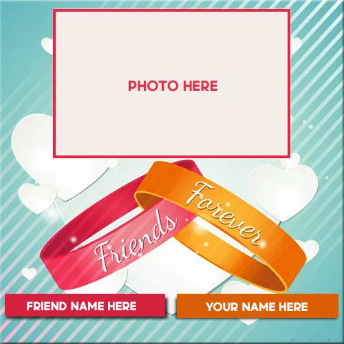 Happy Friendship Day Frame With Name