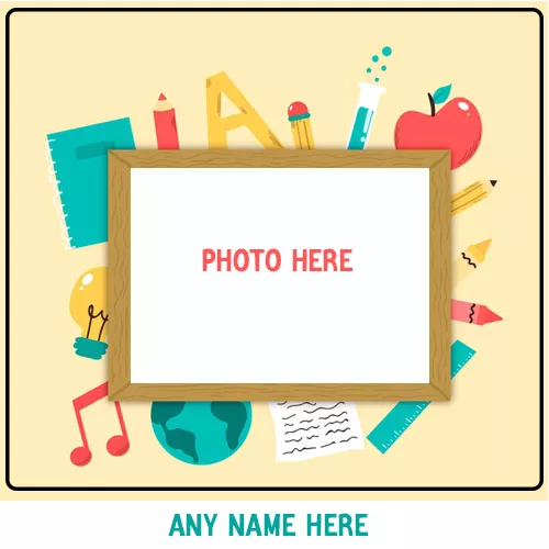 Teachers Day Free Photo Frames With Name Editing