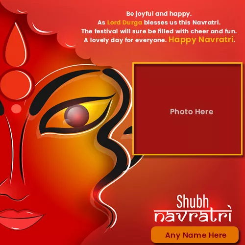Maa Durga Puja Navratri 2023 Photo Frames With Name Edit