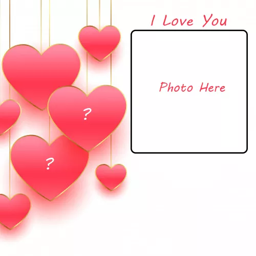 Beautiful I Love You Photo Frame With Name