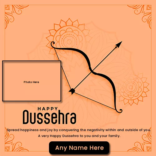 Dussehra Photo Card With Name Editing