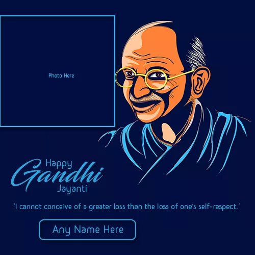 Gandhiji Birthday Photo Frame With Name